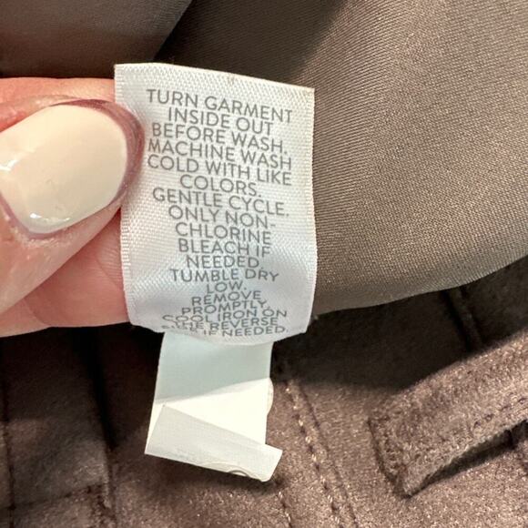 J. Jill Luxe Women's Brown Faux-Suede Pants Microfiber Stretch, Size 6P, EUC - Picture 5 of 5